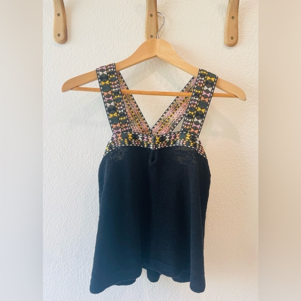 Madewell Black Embroidered Swing Sweater Tank Size XS - Picture 3 of 4